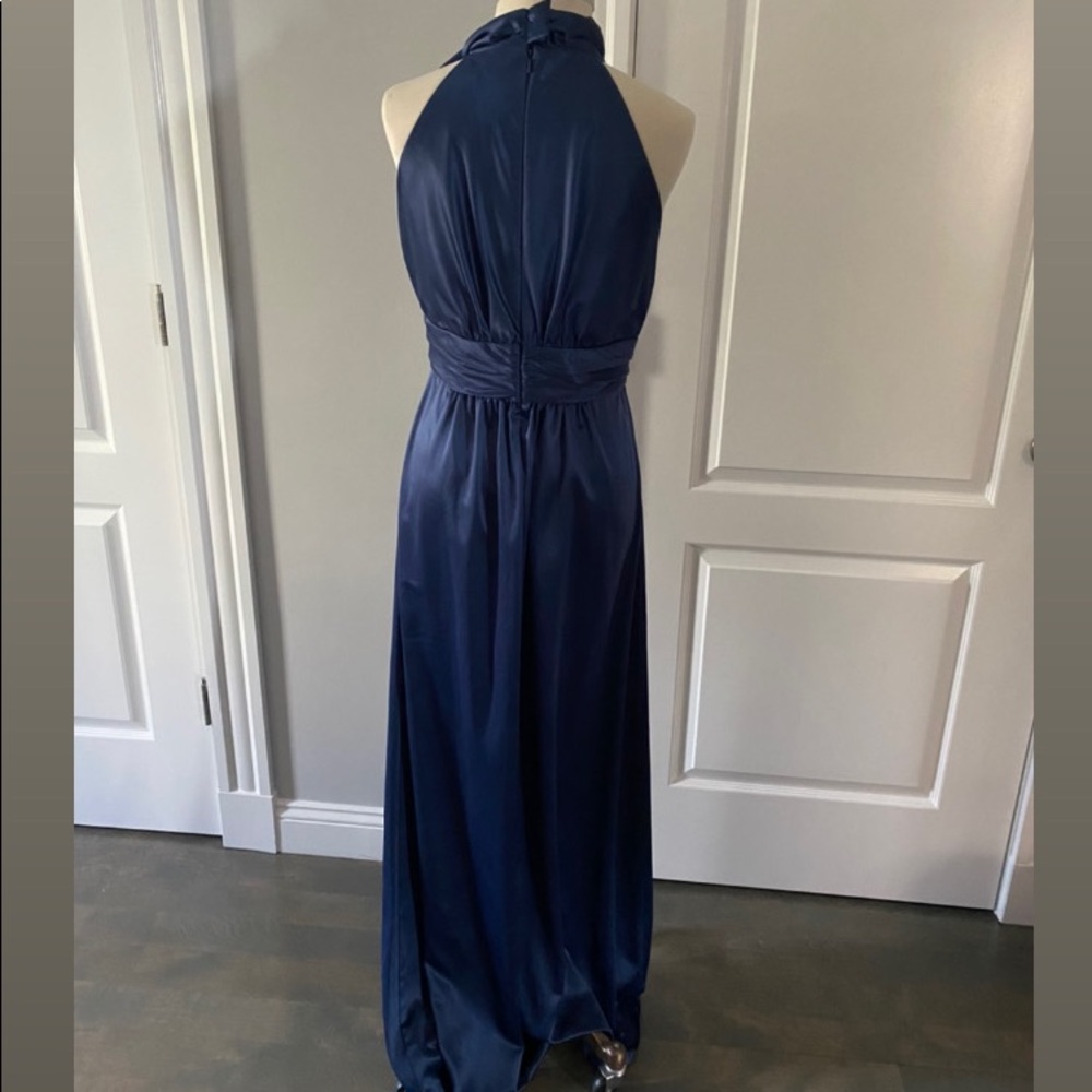 TJ Maxx French Blue Charmeuse Evening Gown - Picture 2 of 8